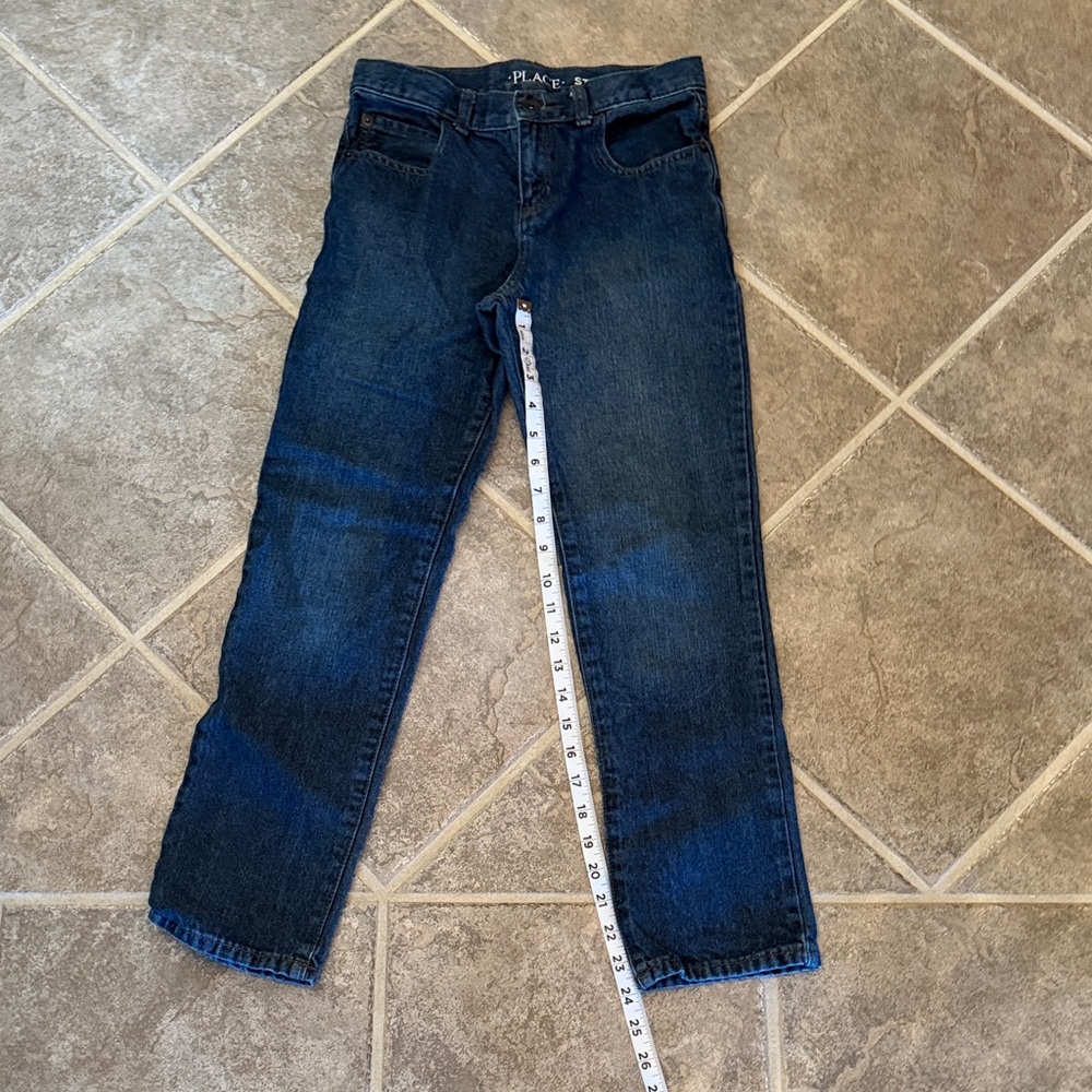 The Children's Place dark wash straight denim jeans, size 10